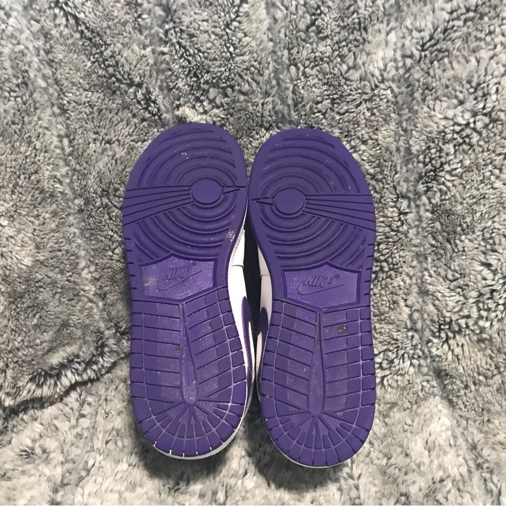 Air Jordan Big Kid Girls 1 Retro High GG Sneakers 332148 Sz 7Y White/Purple​​​​​ - Picture 3 of 8
